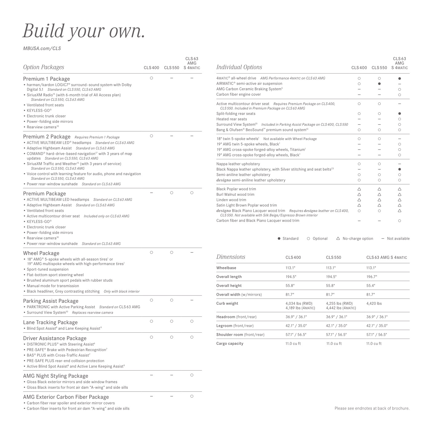 2015 Mercedes-Benz CLS-Class Brochure Page 1
